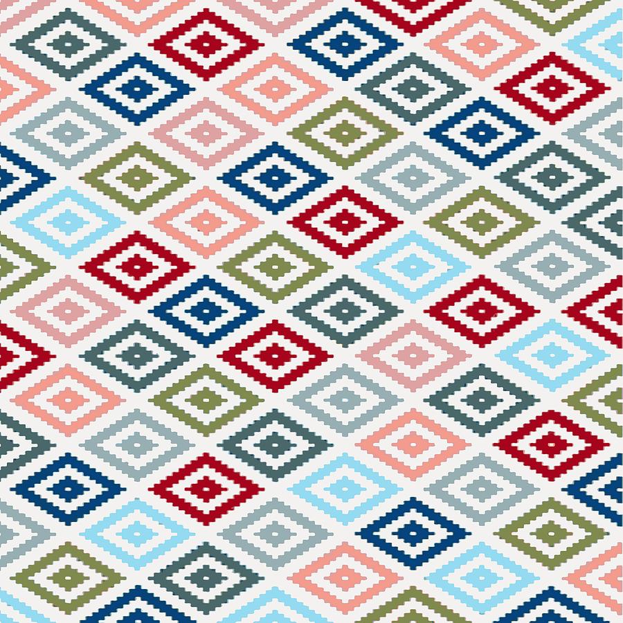 Multicolored Diamond Shapes Granny Pattern v1 by Taiche Acrylic Art Multicolored Diamond Shapes Granny Pattern v1 by Taiche Acrylic Art
