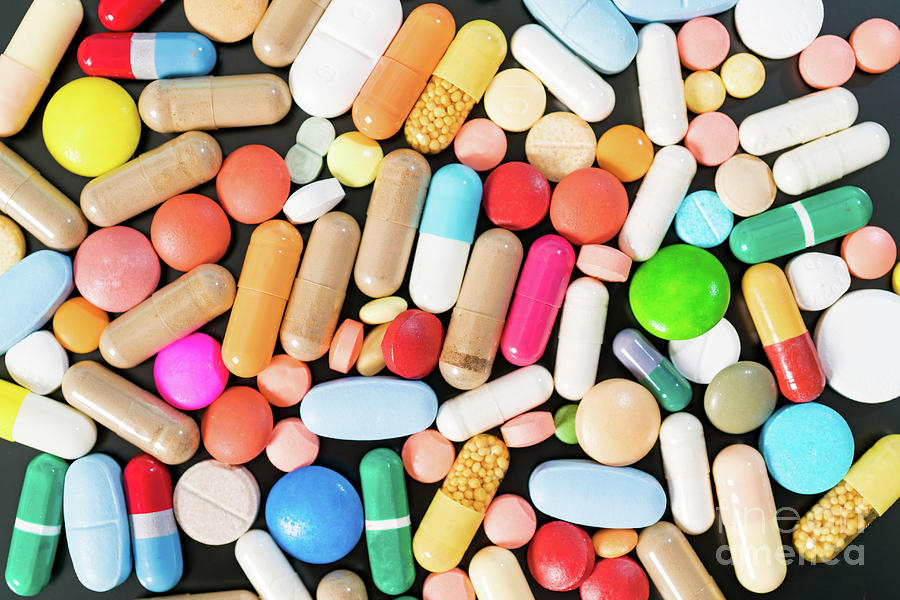 Multicolored Pills And Capsules Photograph by Wladimir Bulgar/science Photo Library