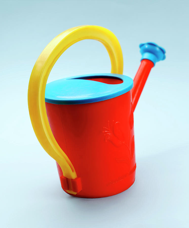 Vintage Drawing - Multicolored Watering Can by CSA Images