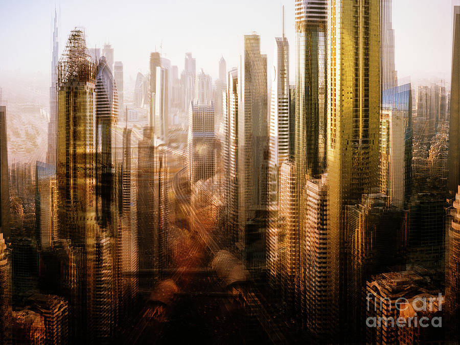 Architecture Photograph - Multilayered Cityscape Of Dubai City by Shomos Uddin