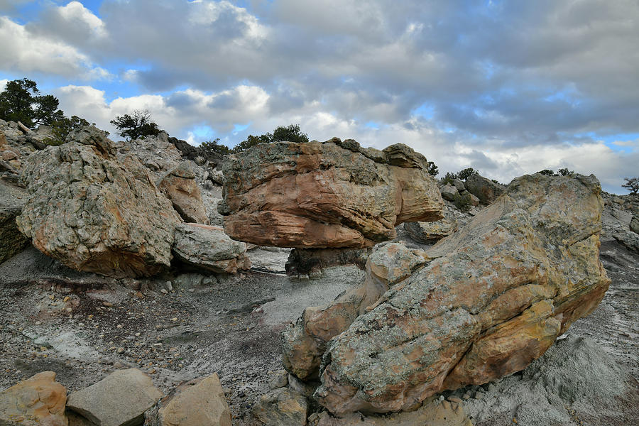 Multiple Balanced Rocks in Bentonite Sirte Photograph by Ray Mathis