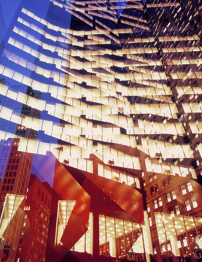 Multiple Exposure Image Of Large Office Photograph by Eschcollection
