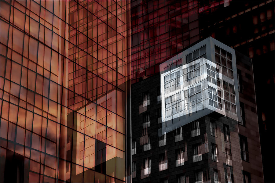 Architecture Photograph - Multiple Reflections by Gilbert Claes