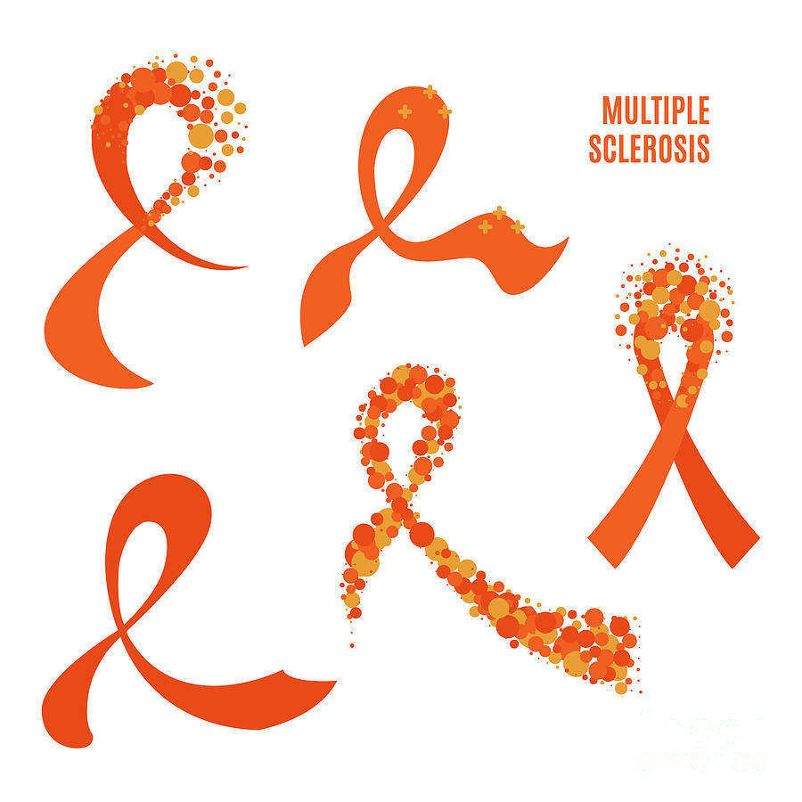 Multiple Sclerosis Awareness Ribbons Photograph by Art4stock/science ...