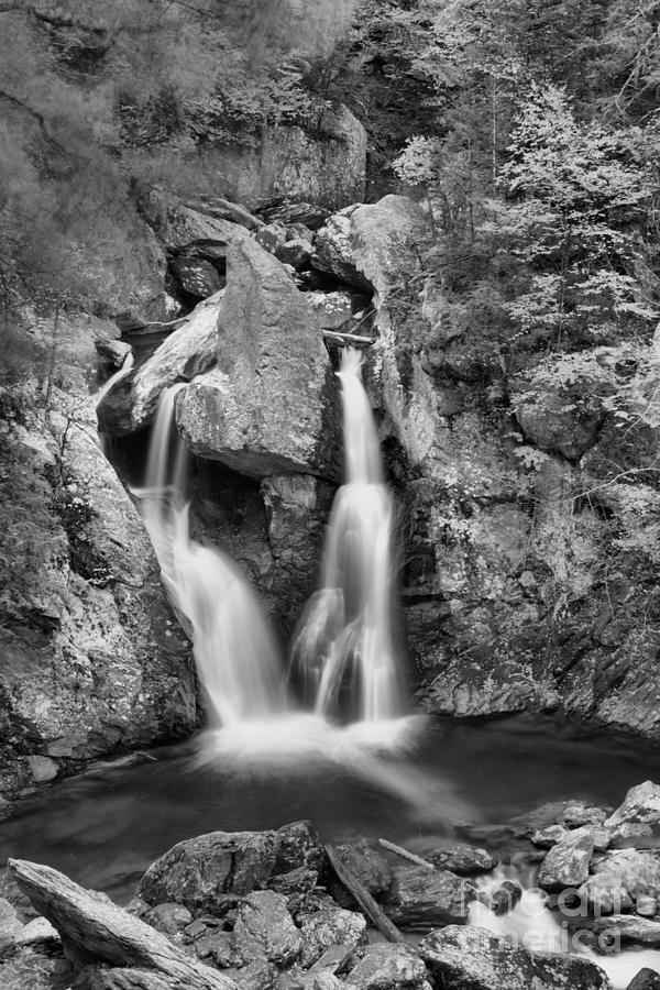Multiple Streams At Bash Bish Falls Black And White Photograph by Adam Jewell