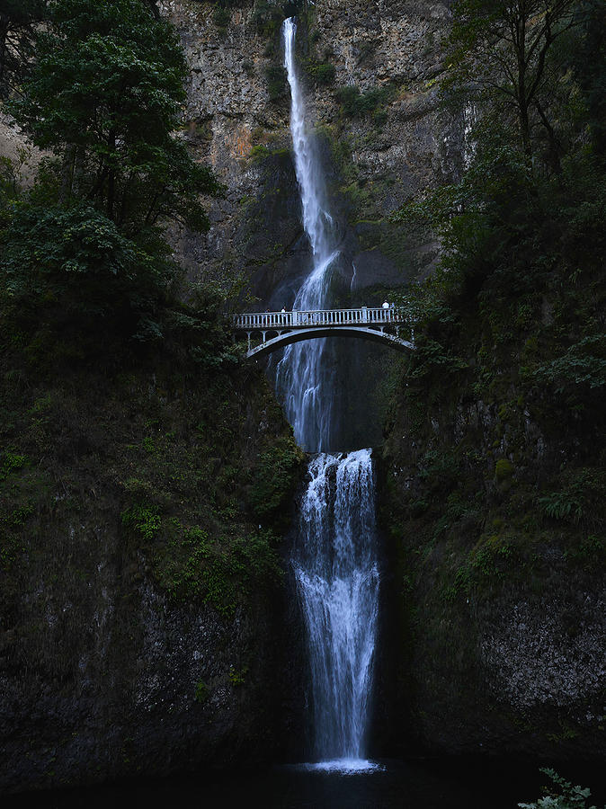 Landscape Photograph - Multnomah Falls by Subhash Sapru
