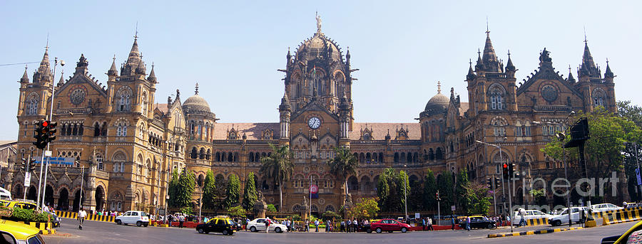 Mumbai Railway Station Panorama Photograph by Mark Williamson/science ...