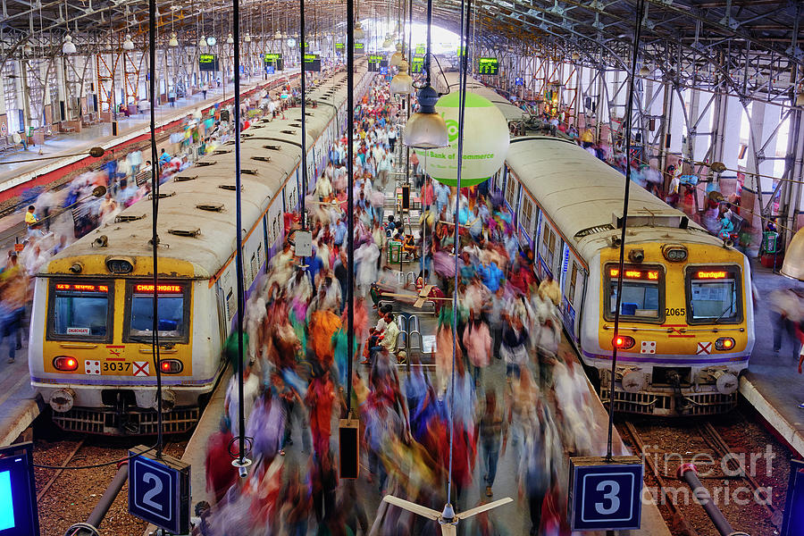 Mumbai, Victoria Terminus Railways Photograph by Tuul & Bruno Morandi