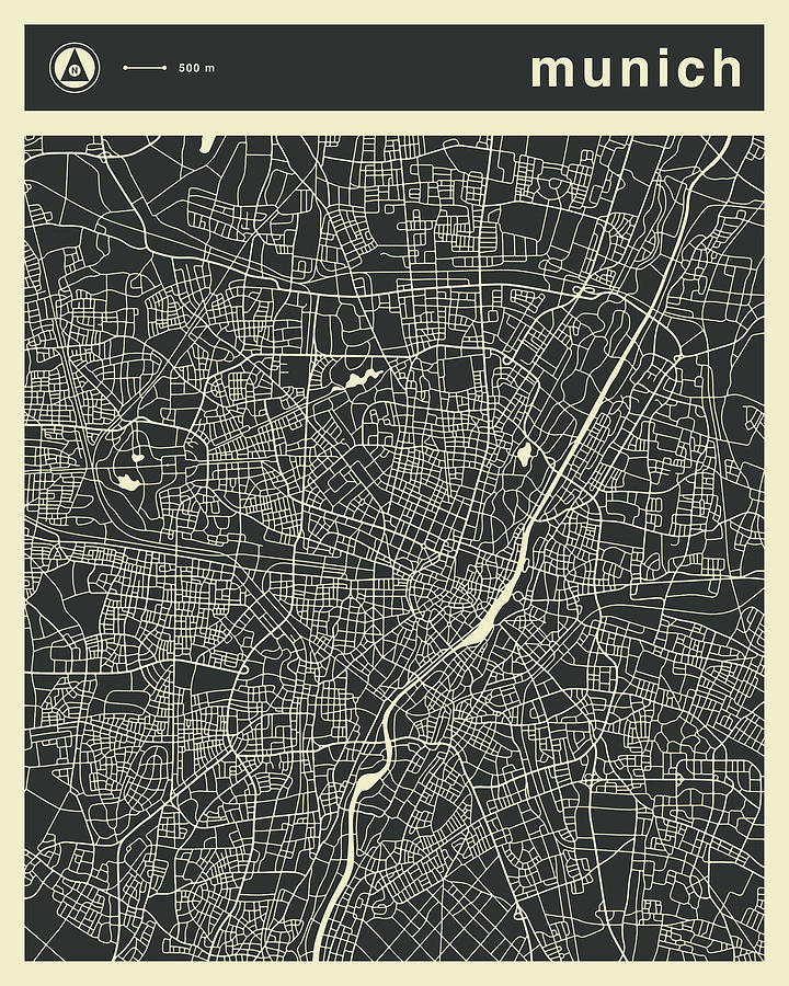 Munich Map 3 Digital Art by Jazzberry Blue