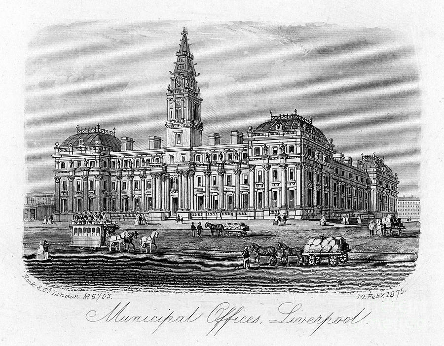 Municipal Offices, Liverpool, 10 Drawing by Print Collector