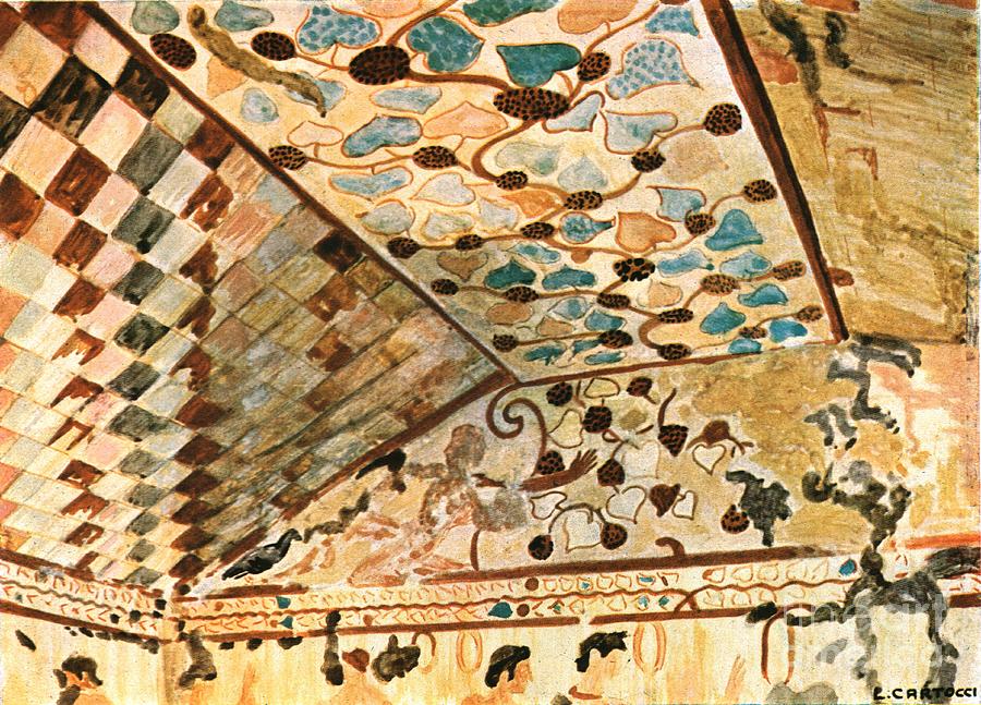 Mural Painting In The Tomb Drawing by Print Collector