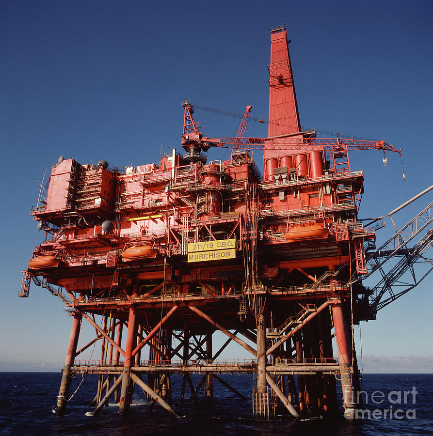 Murchison Platform Oil Rig In North Sea Photograph by Richard Folwell/science Photo Library