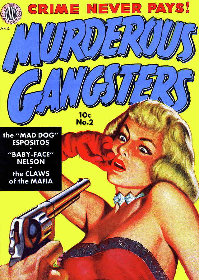 Murderous Gangsters Painting by Wally Wood