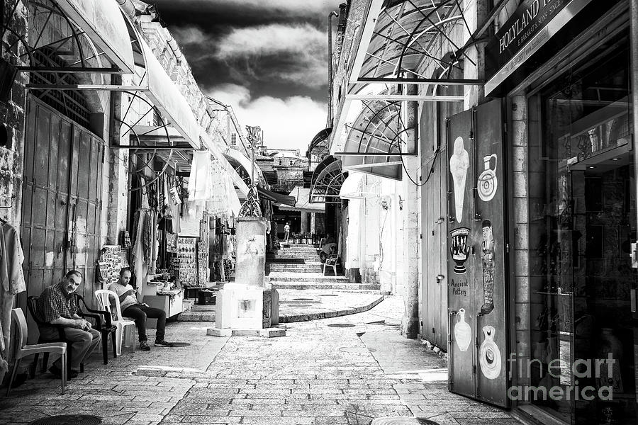 Muristan Shadows in Jerusalem Photograph by John Rizzuto