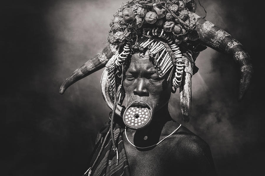 Ethiopia Photograph - Mursi Tribe Lip Plates by Svetlin Yosifov