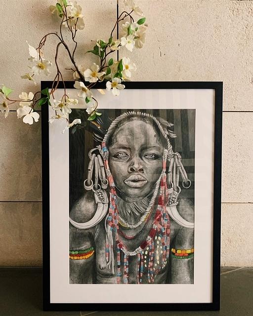 Mursi Tribe Drawing by Rea Osseiran - Fine Art America