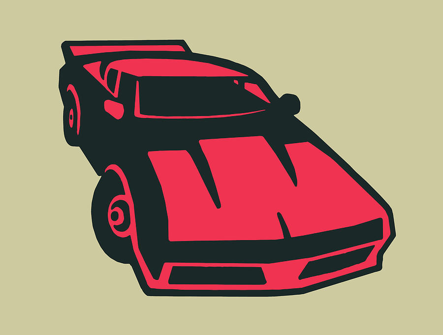 Transportation Drawing - Muscle Car by CSA Images