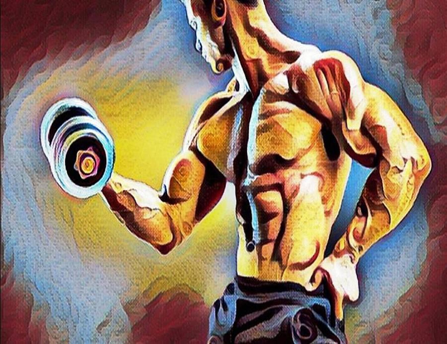 Muscle Man Digital Art by Philemon Maloka - Fine Art America