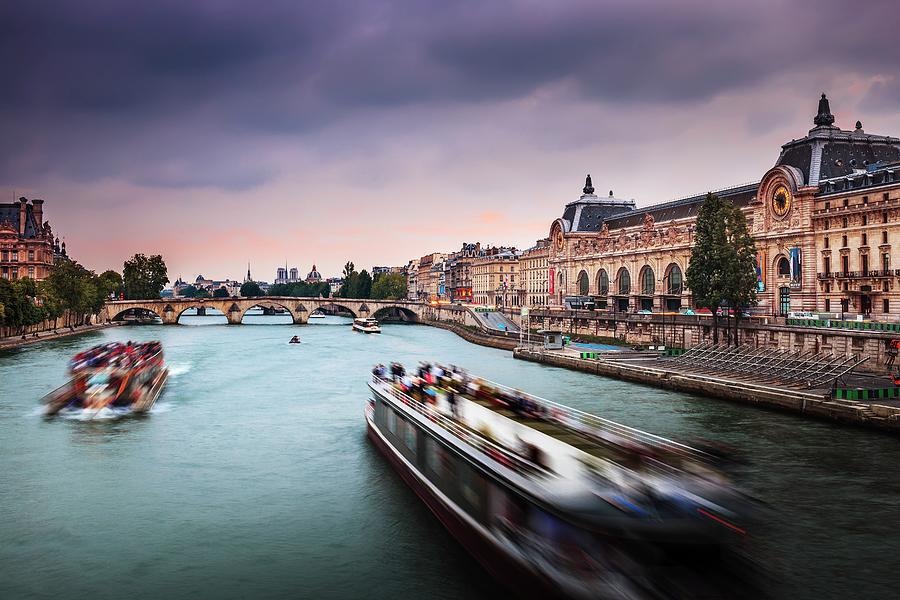 City Digital Art - Musee Dorsay By The Seine River In Paris by Antonino Bartuccio