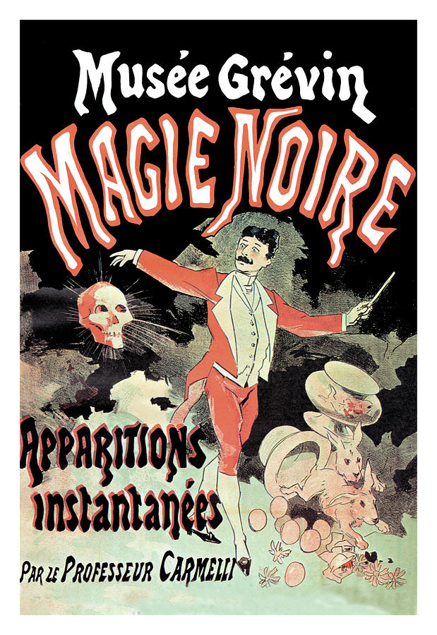 Musee Grevin Magie Noire: Apparitions Instantanees par le Professeur Carmelli Painting by Jules Cheret