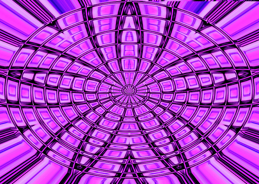 Mushroom Purple Abstract Digital Art by Tom Janca