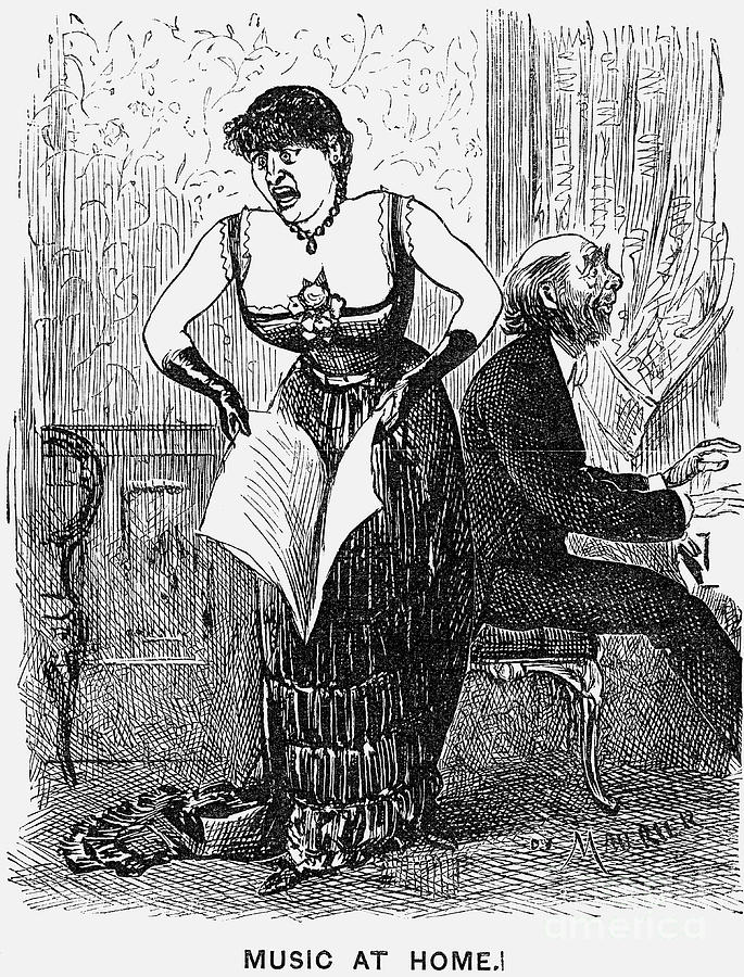 Music At Home, 1880. Artist George Du Drawing by Print Collector