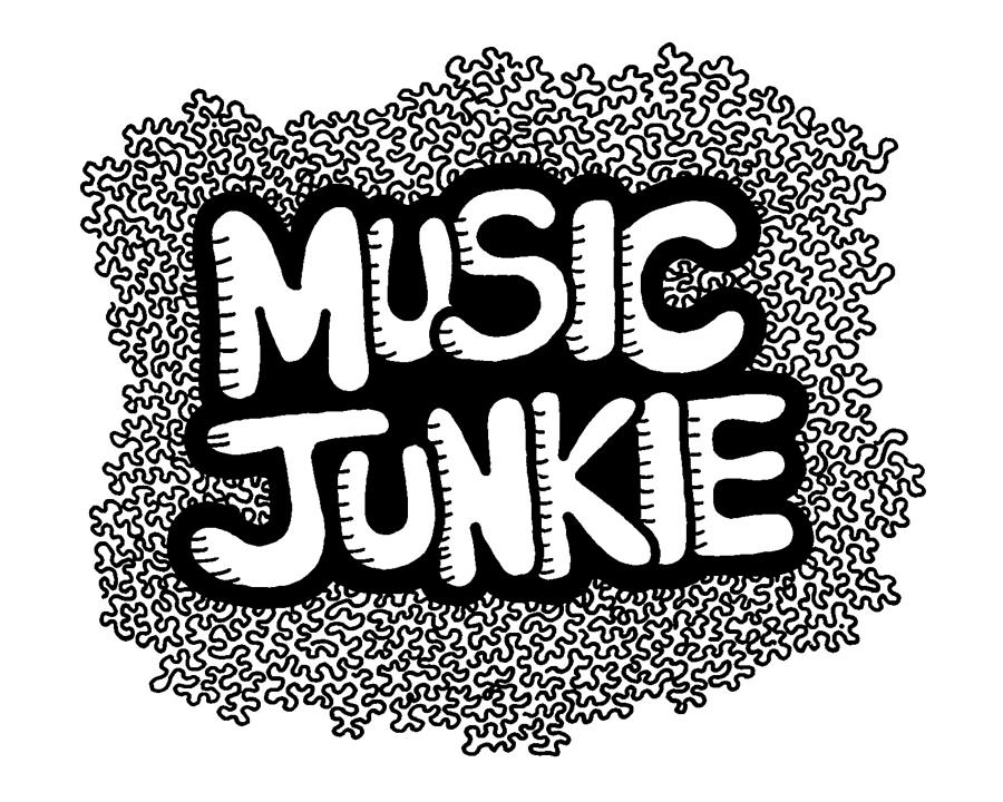 Music Junkie Drawing by A Mad Doodler