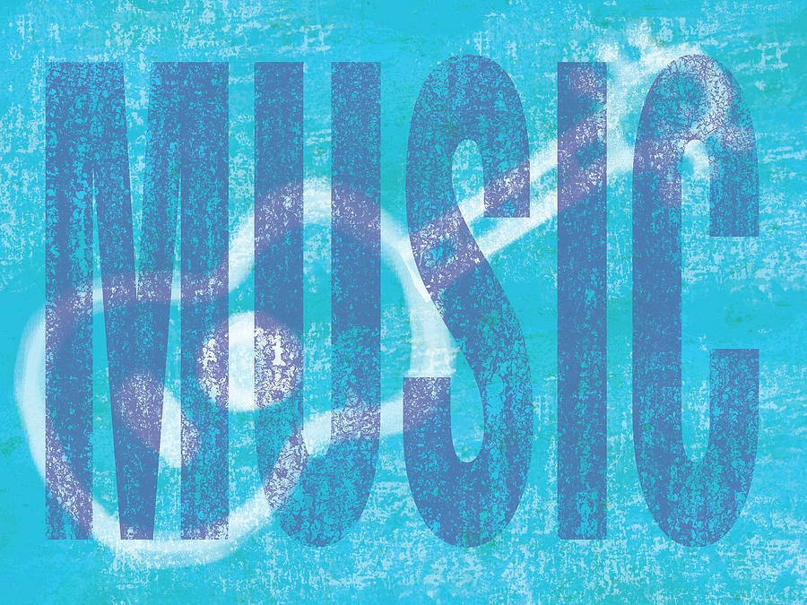 Typography Mixed Media - Music Love by Erin Clark