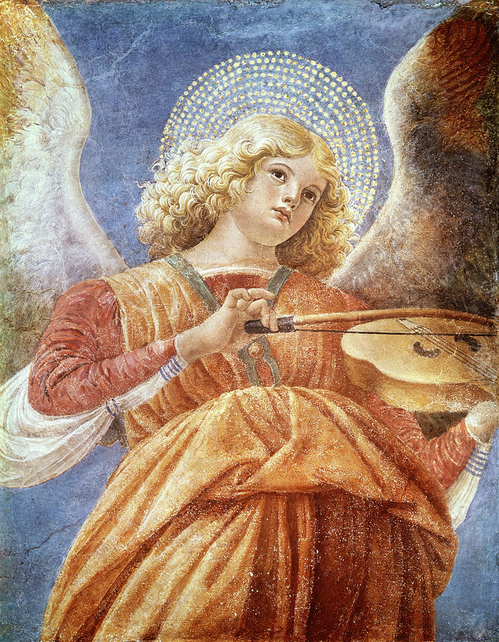 Music Making Angel With Violin By Forli Drawing by Artist -  Melozzo Da Forli