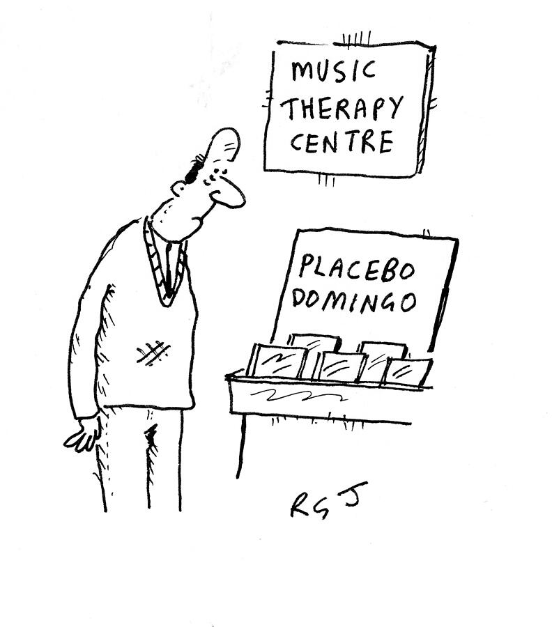 Music Therapy Centre - Placebo Domingo Drawing by Richard Jolley Music Therapy Centre - Placebo Domingo Drawing by Richard Jolley