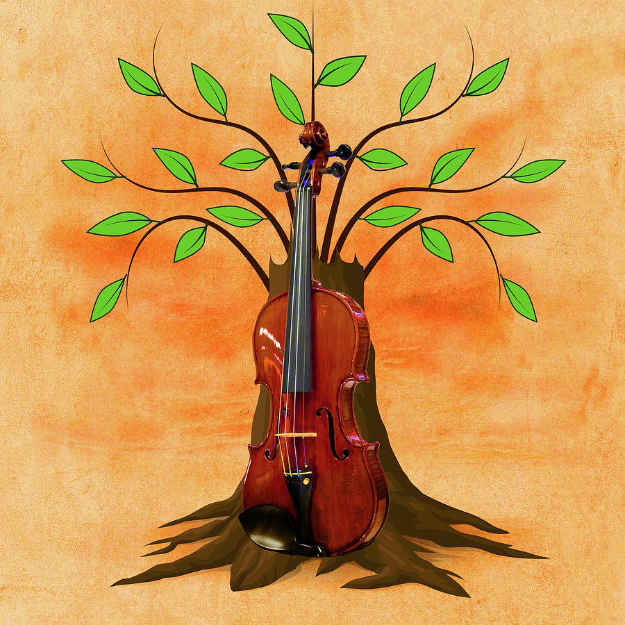 Tree Mixed Media - Music Tree by Ata Alishahi