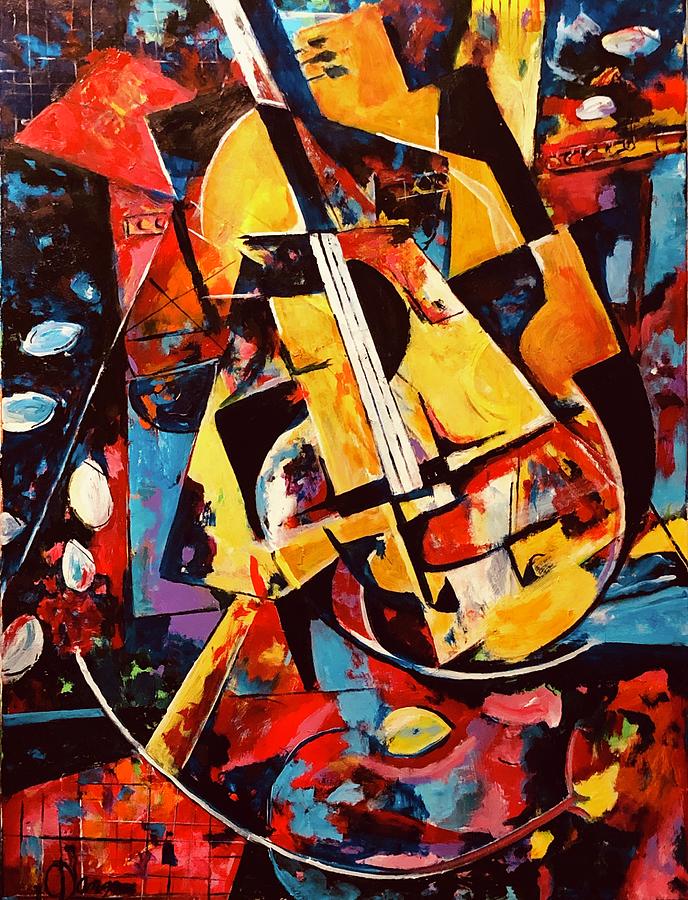 Music2- SOLD to Potomac, MD Painting by Christy Langa - Fine Art America