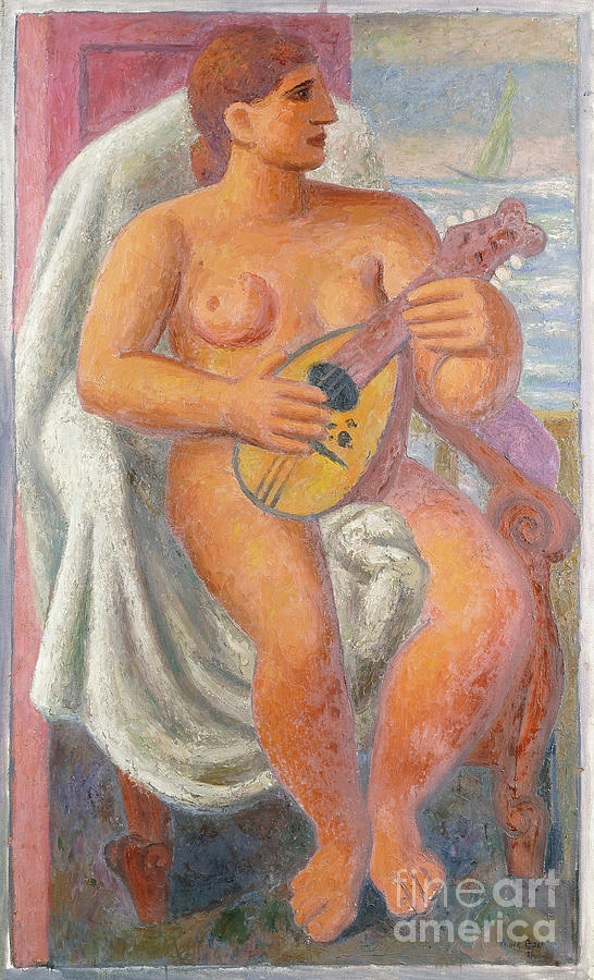Musical Bather, 1934 Painting by Mark Gertler
