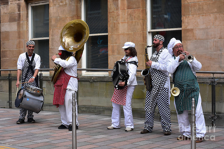 Musical Chefs, Merchant City, Glasgow Photograph by Yvonne Johnstone