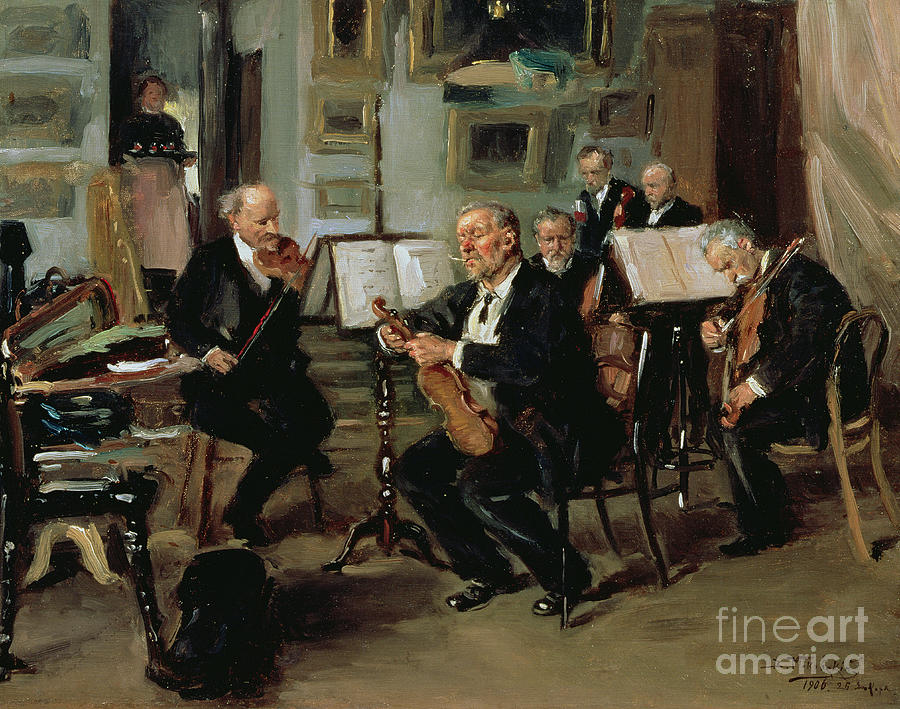 Musician Painting - Musical Evening, 1906 by Vladimir Egorovic Makovsky