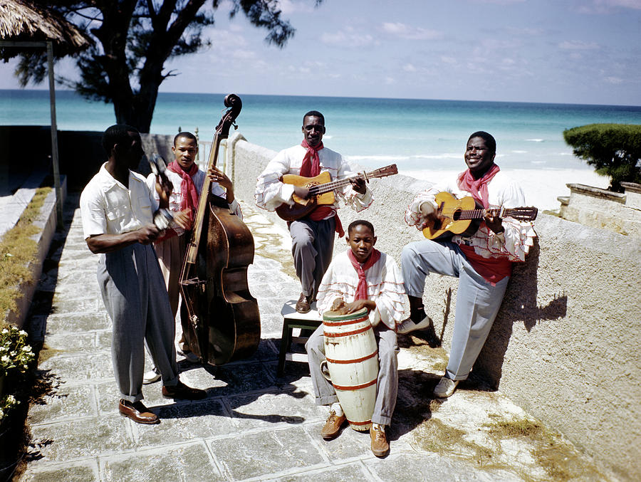 Musician Photograph - Musical Group In Varadero, Cuba by Eliot Elisofon