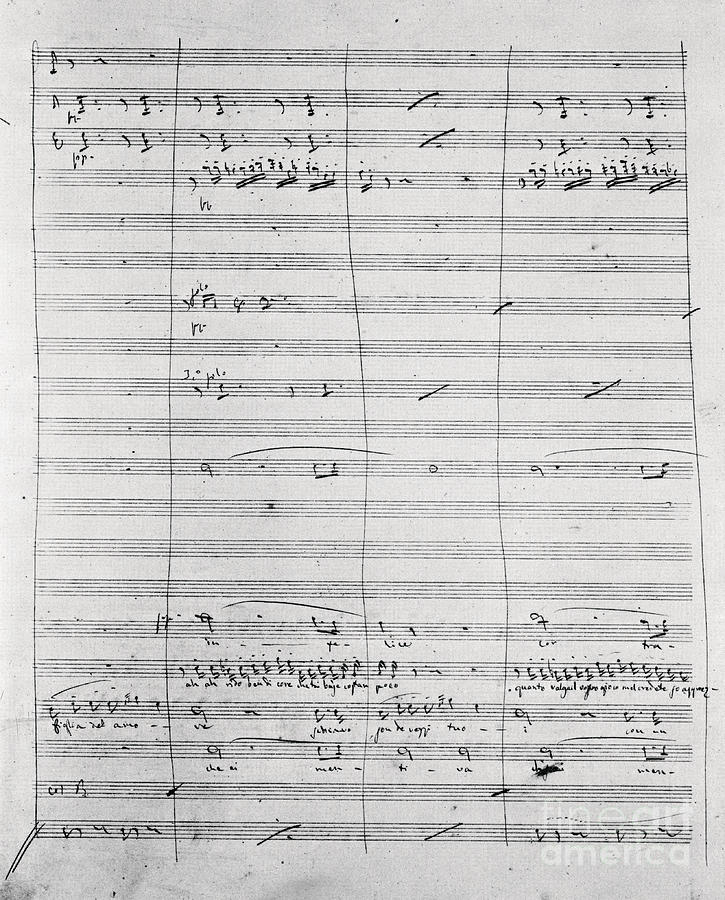 Musical Manuscript For Rigoletto Photograph by Bettmann