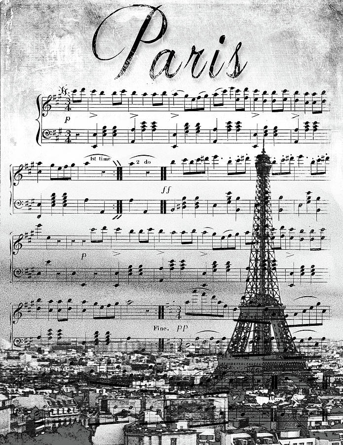 Paris Painting - Musical Paris by Emily Navas