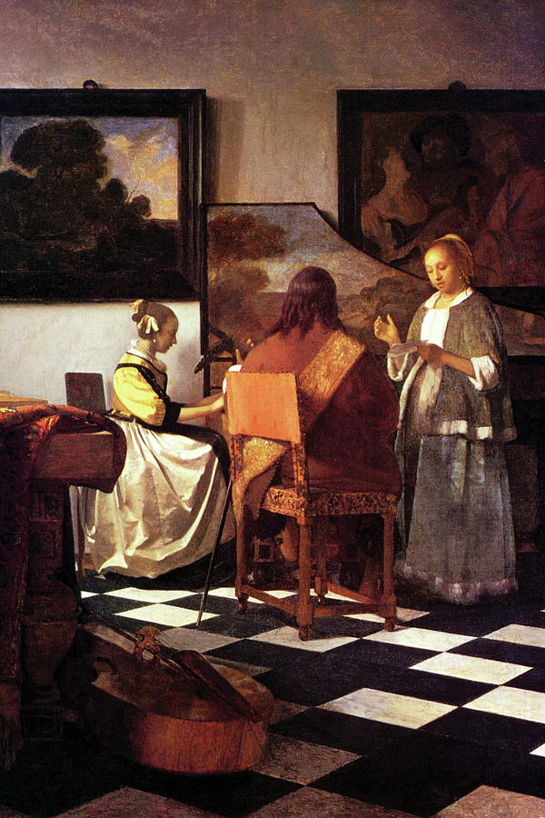 Musical Trio Painting by Johannes Vermeer