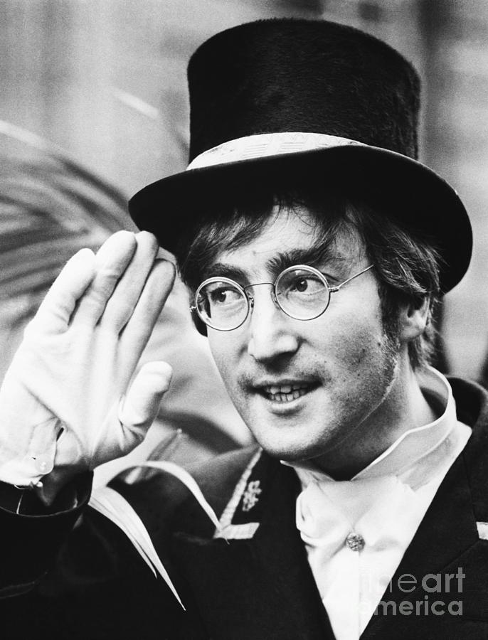 Musician John Lennon Dressed Photograph by Bettmann