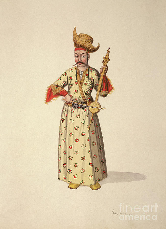 Musician, Ottoman Period, Third Quarter Of 18th Century Painting by ...