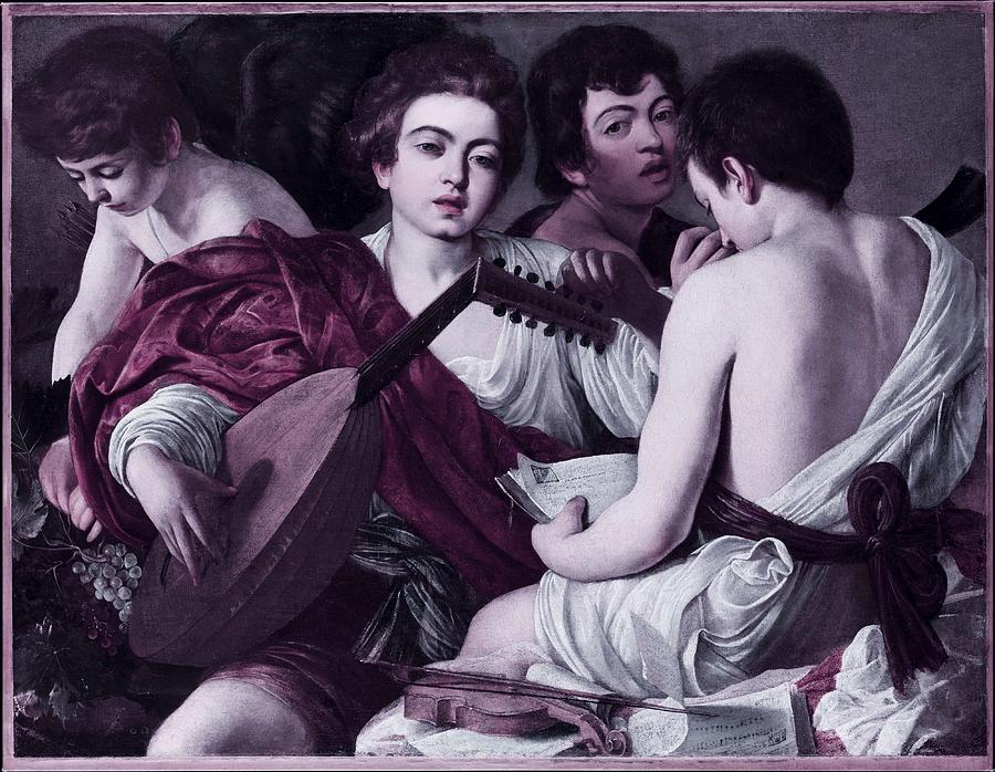 Musicians By Caravaggio -  Infrared Version Painting