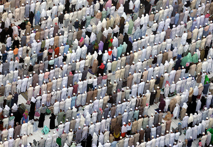 Muslims Attends Noon Prayers in Mecca Photograph by Ali Jarekji - Fine ...