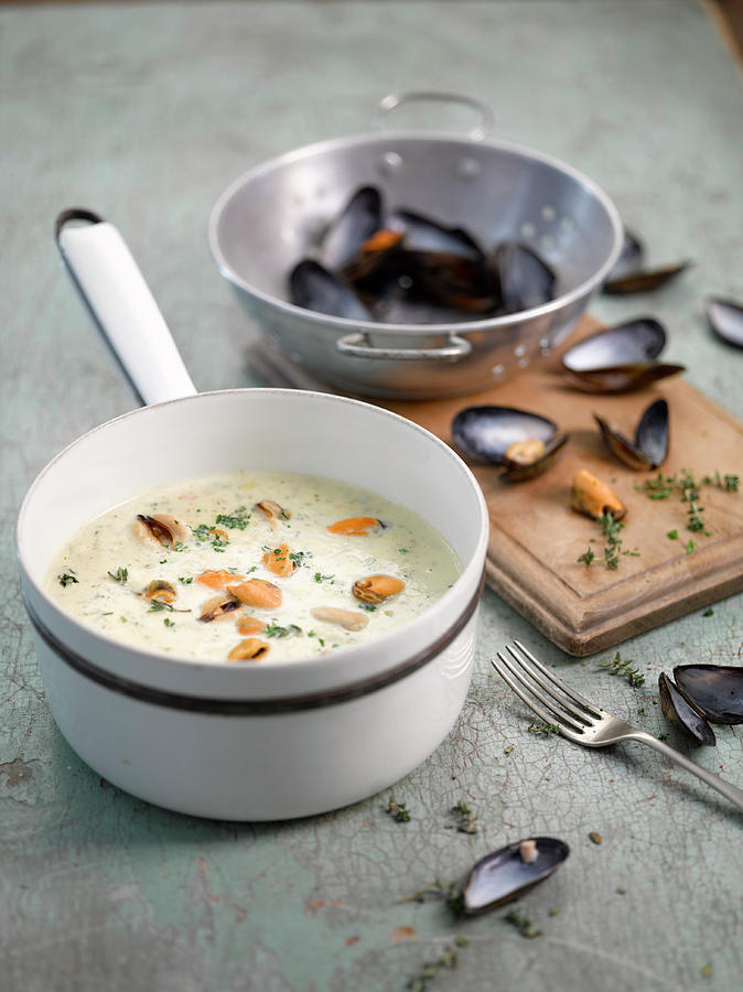Mussel Soup Photograph by Ian Garlick