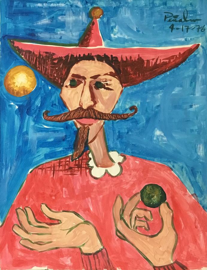 Mustachioed Juggler Painting by Ricardo Penalver deceased