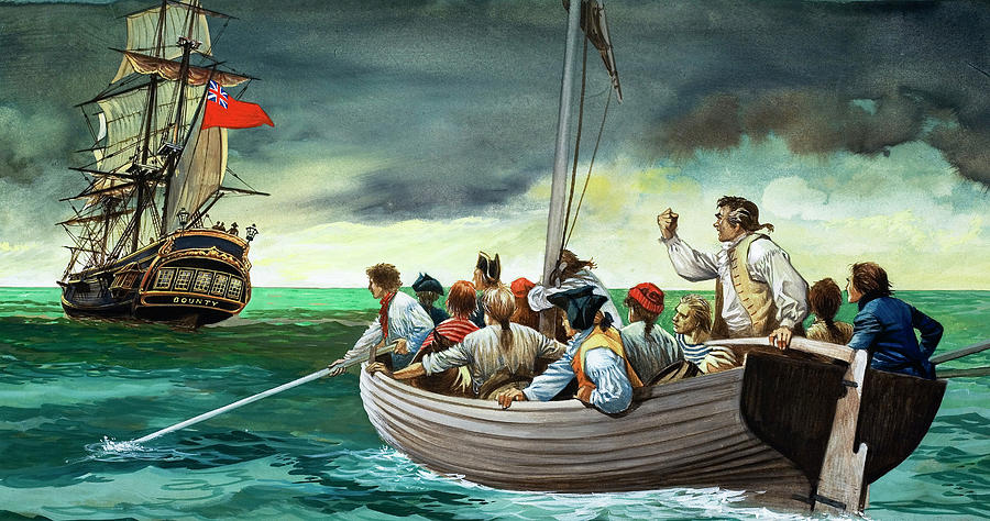Boat Painting - Mutiny On The Bounty by Peter Jackson