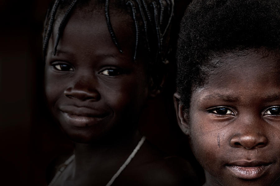 Portrait Photograph - My Best Friend, Benin (colour Version) by Elena Molina