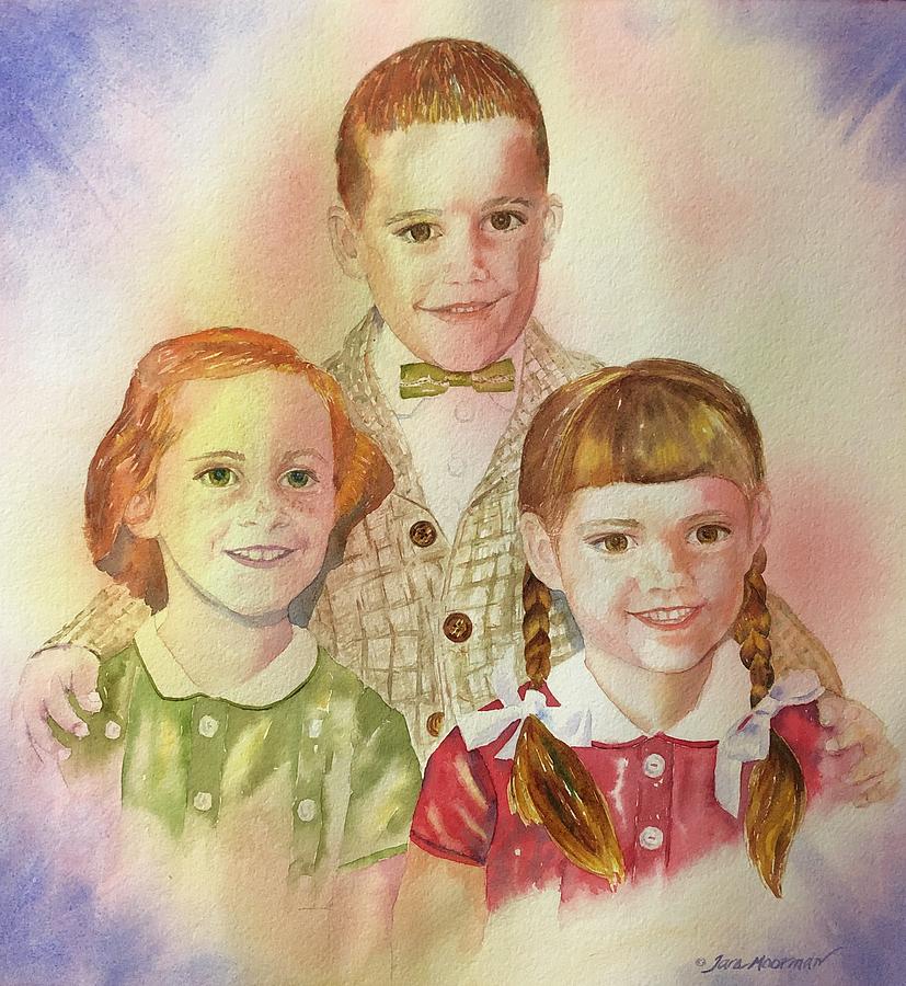 The Latimer Kids Painting by Tara Moorman
