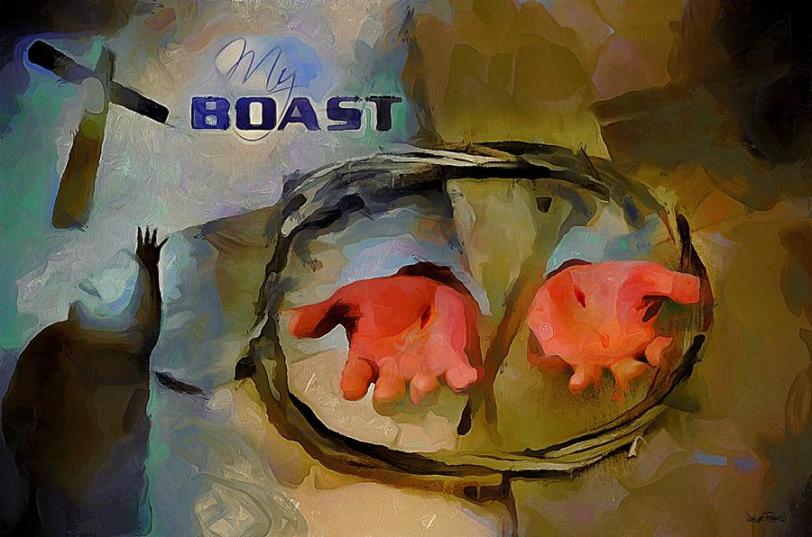 My Boast - The Cross Painting by Wayne Pascall