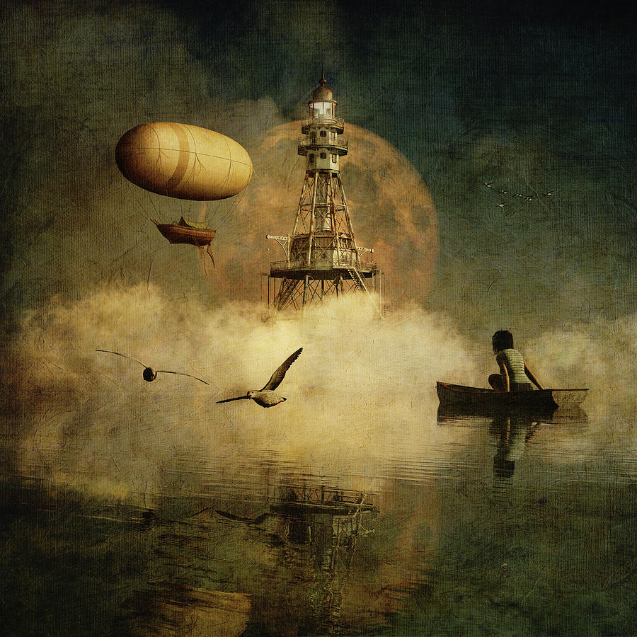 My Dream About The Lighthouse Digital Art by Jan Keteleer